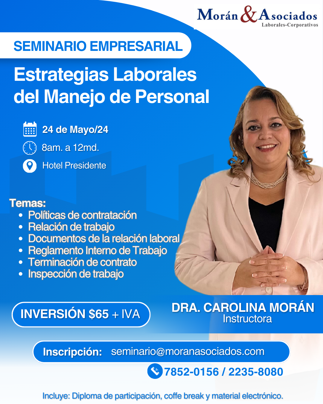 Blue And White Modern Business Webinar Instagram Post